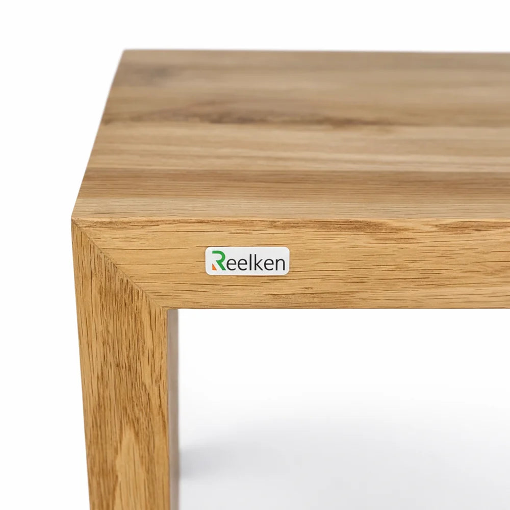 Bancuta din lemn masiv de stejar 120x45x40 cm – margini rustice, finisaj cu ulei natural