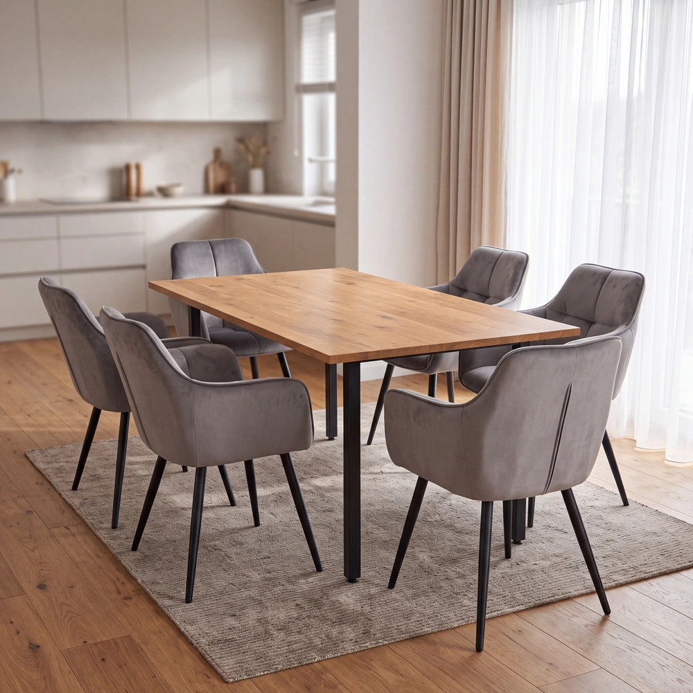 Masa din stejar model clasic - 4 persone -120x70x2,6cm