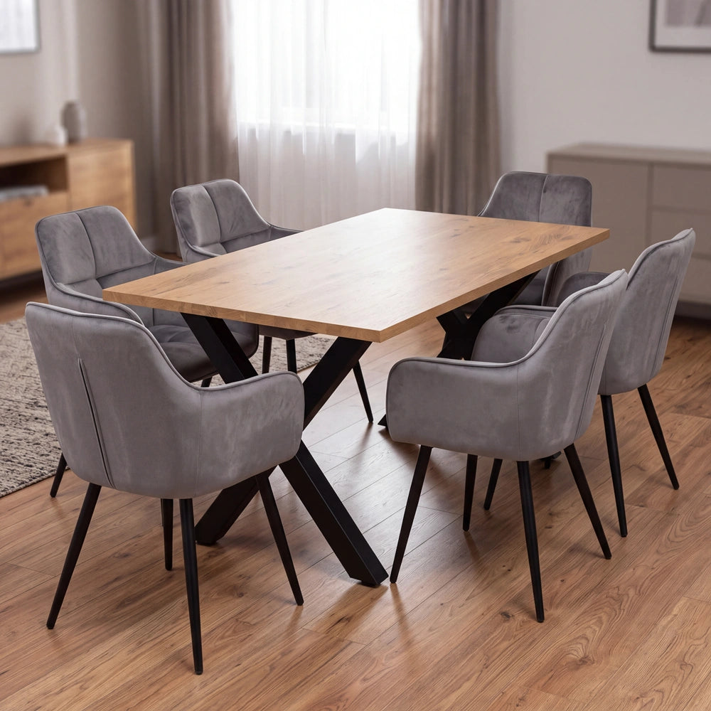 Masa din stejar model clasic - 4 persone -120x70x2,6cm