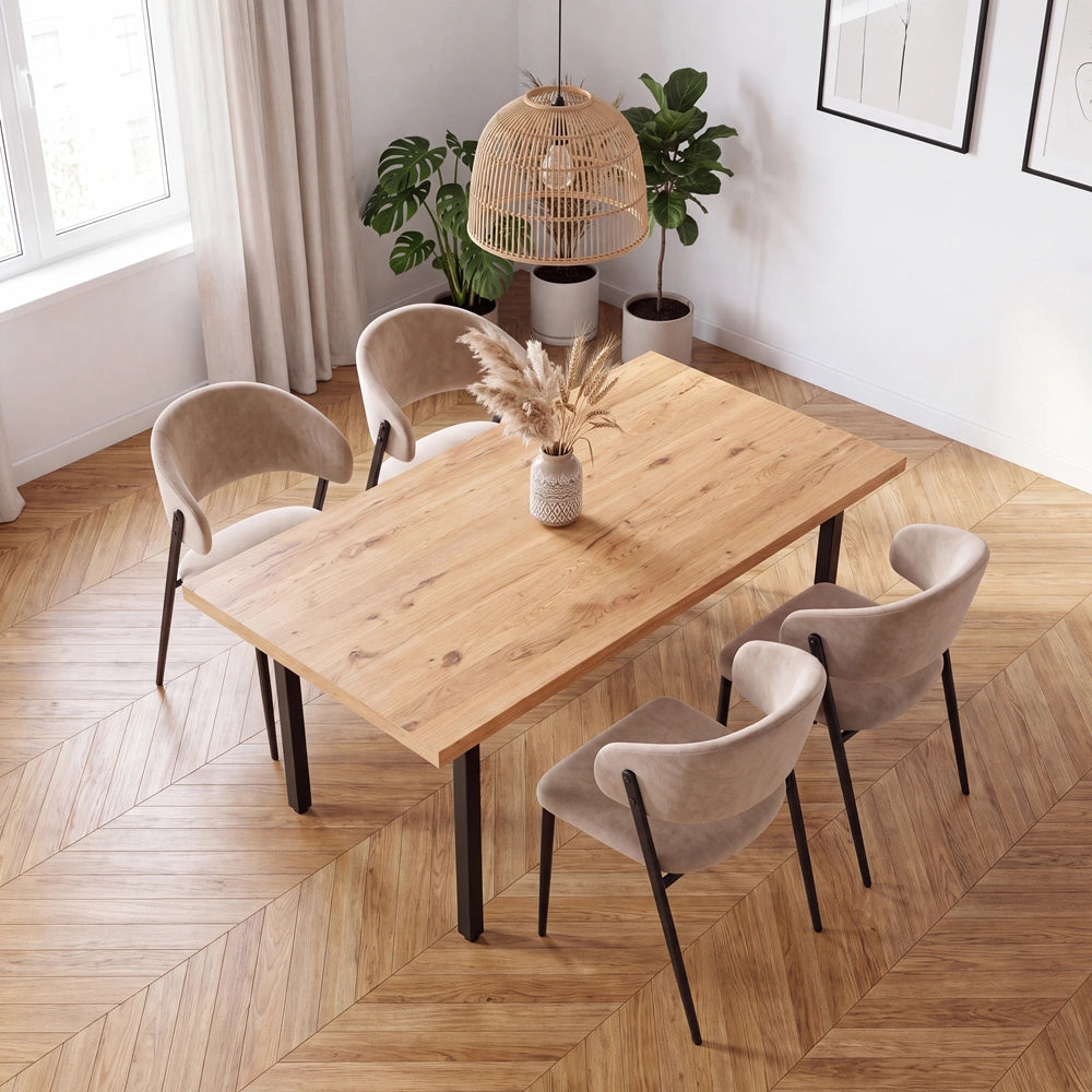 Masa din stejar model clasic - 4 persoane -140x80x4cm