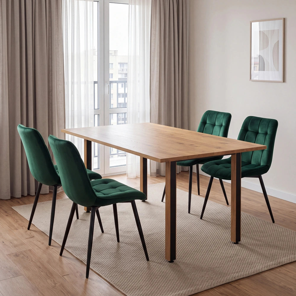 Masa din stejar model clasic - 4 persone -120x70x2,6cm