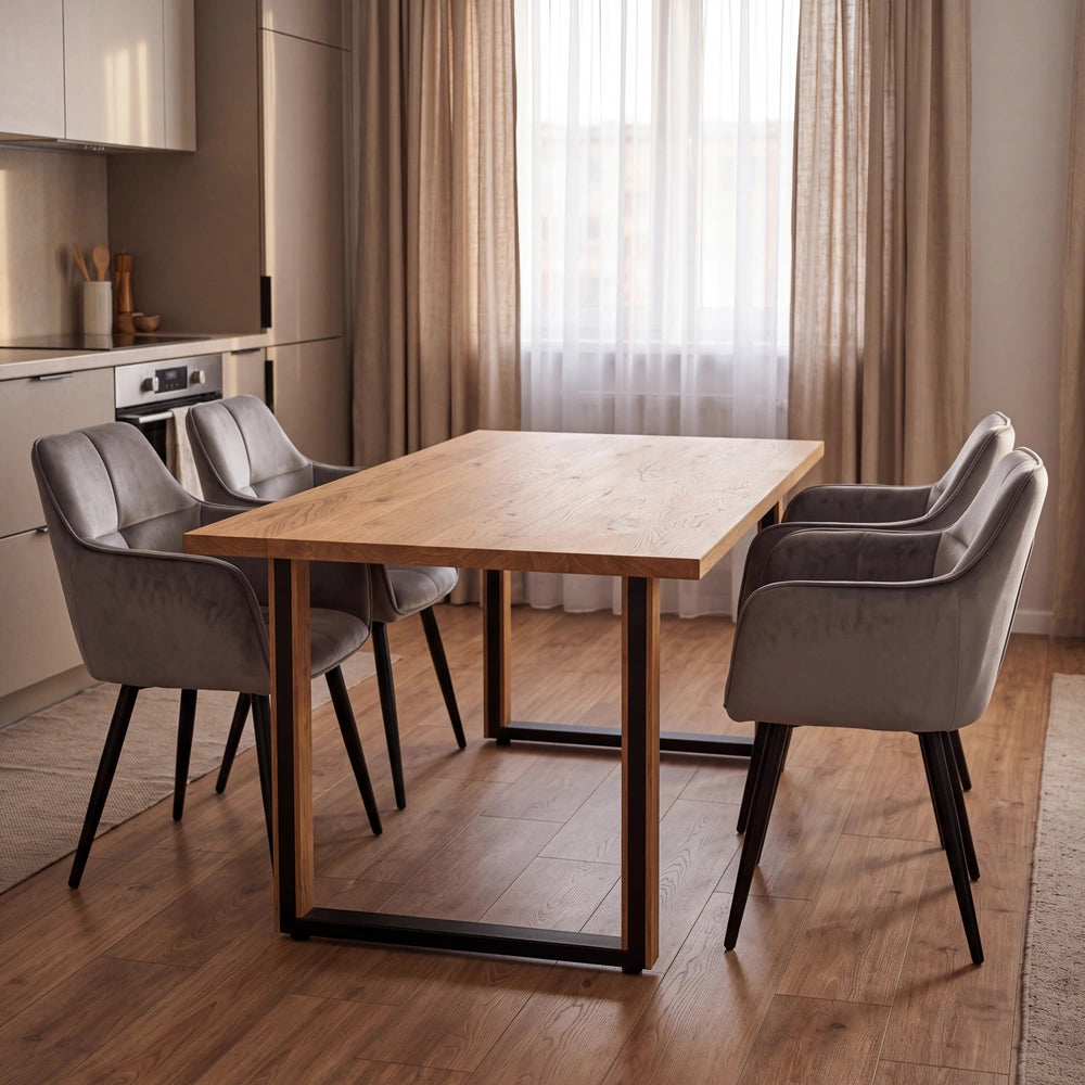 Masa din stejar model clasic - 4 persone -120x70x2,6cm