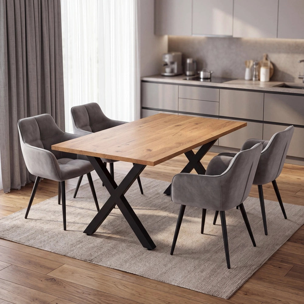 Masa din stejar model clasic - 4 persone -120x70x2,6cm