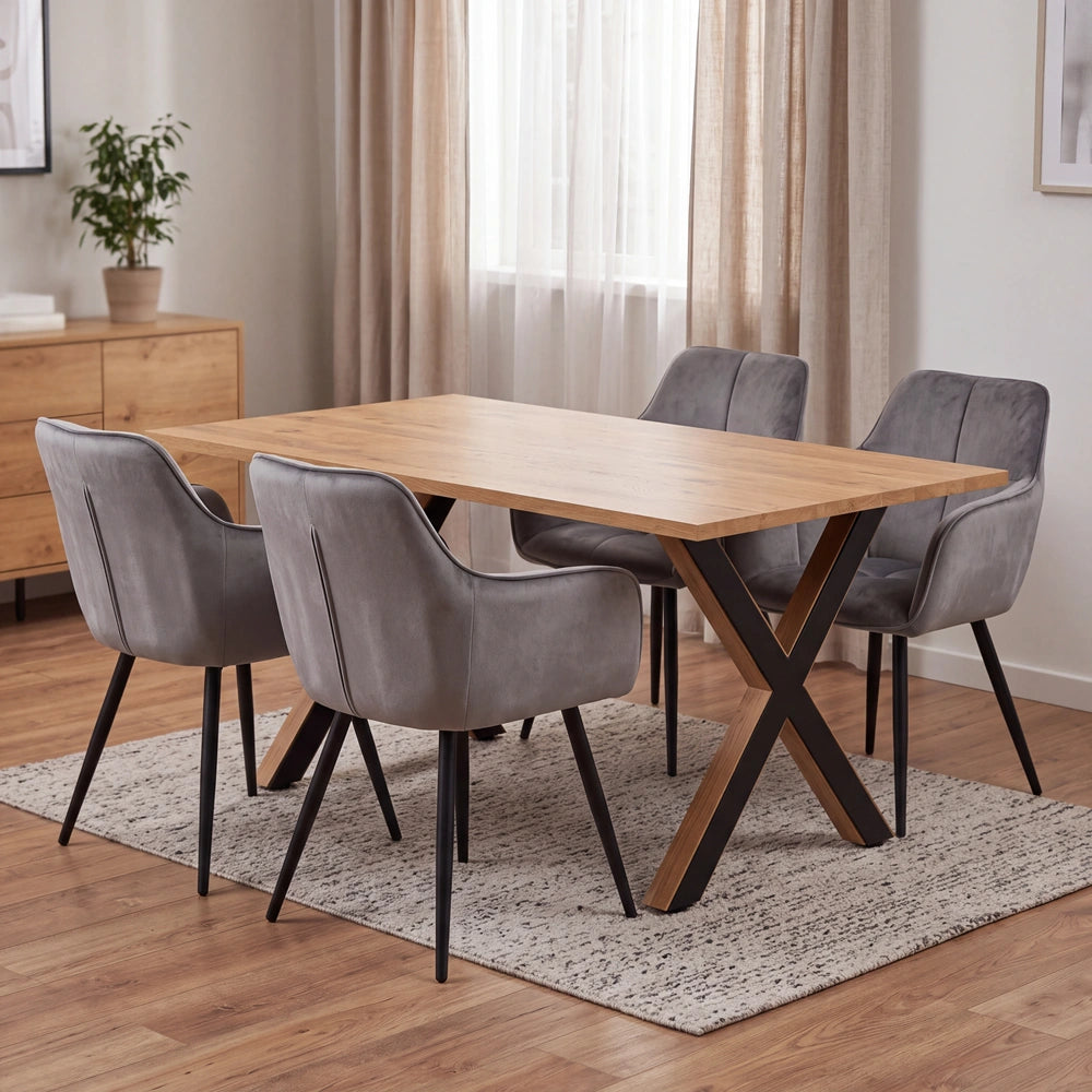 Masa din stejar model clasic - 4 persone -120x70x2,6cm