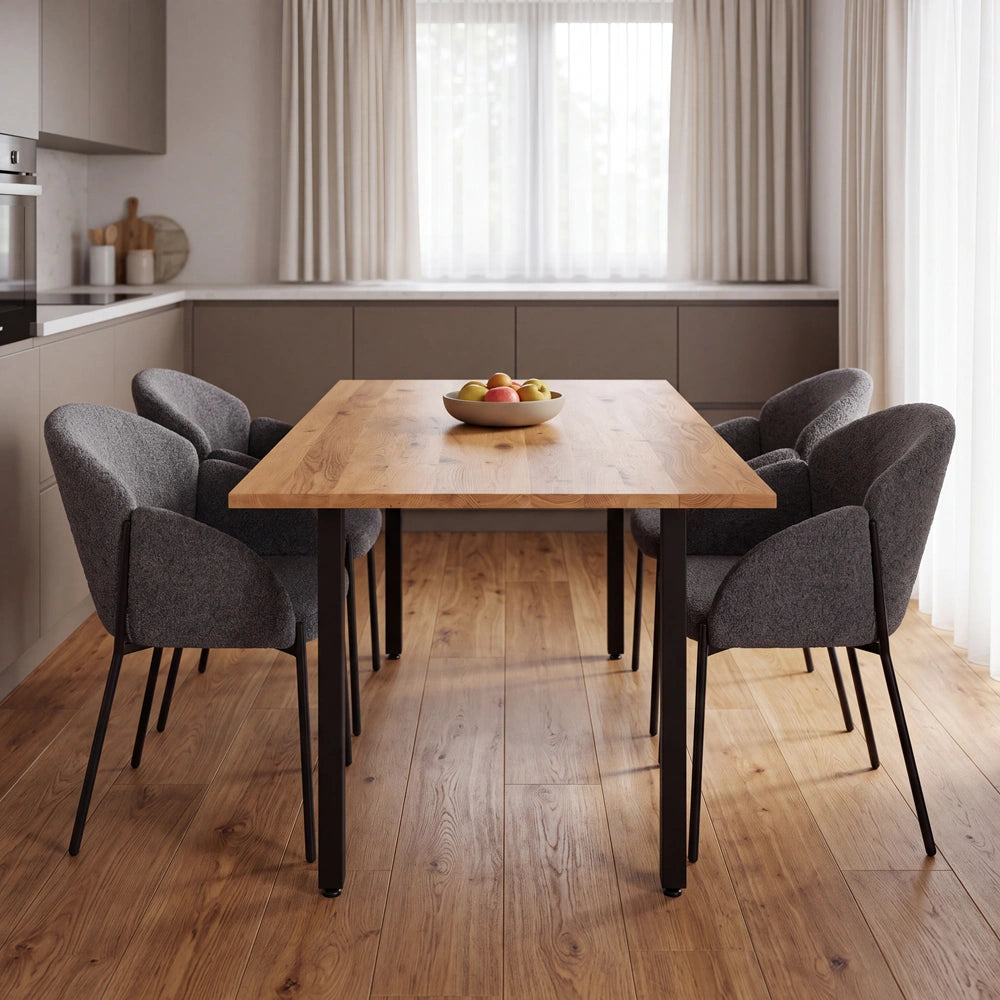 Masa din stejar model clasic - 4 persone -120x70x2,6cm