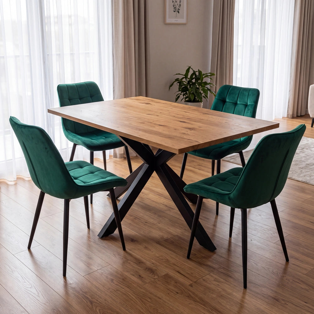 Masa din stejar model clasic - 4 persone -120x70x2,6cm