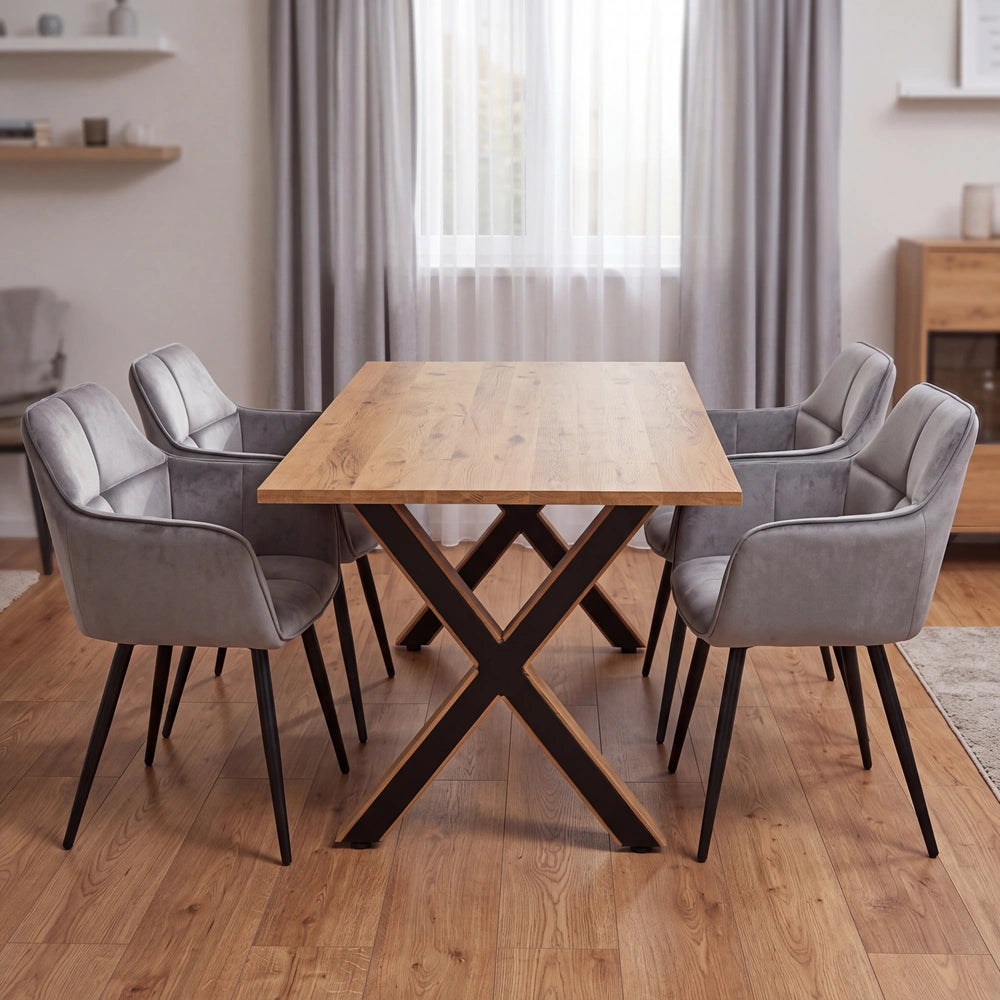 Masa din stejar model clasic - 4 persone -120x70x2,6cm