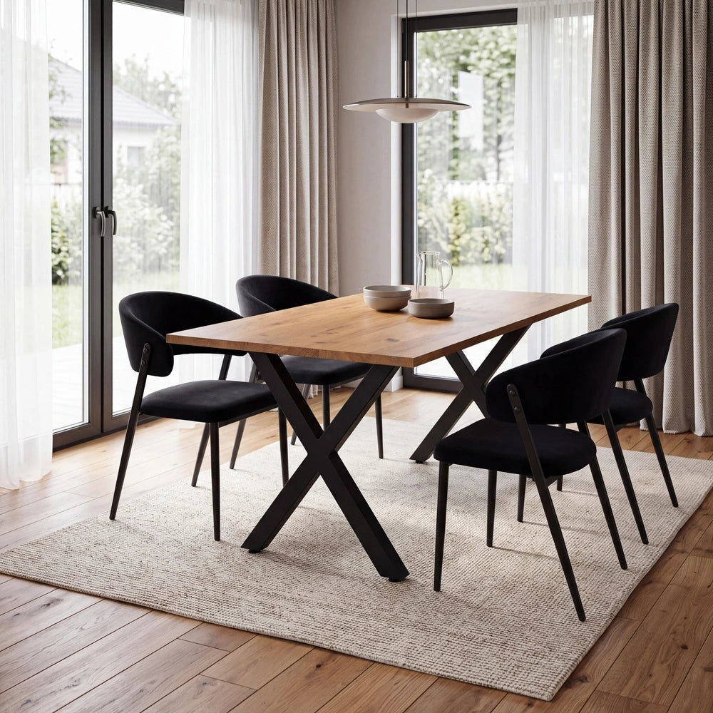 Masa din stejar model clasic - 4 persone -120x70x2,6cm