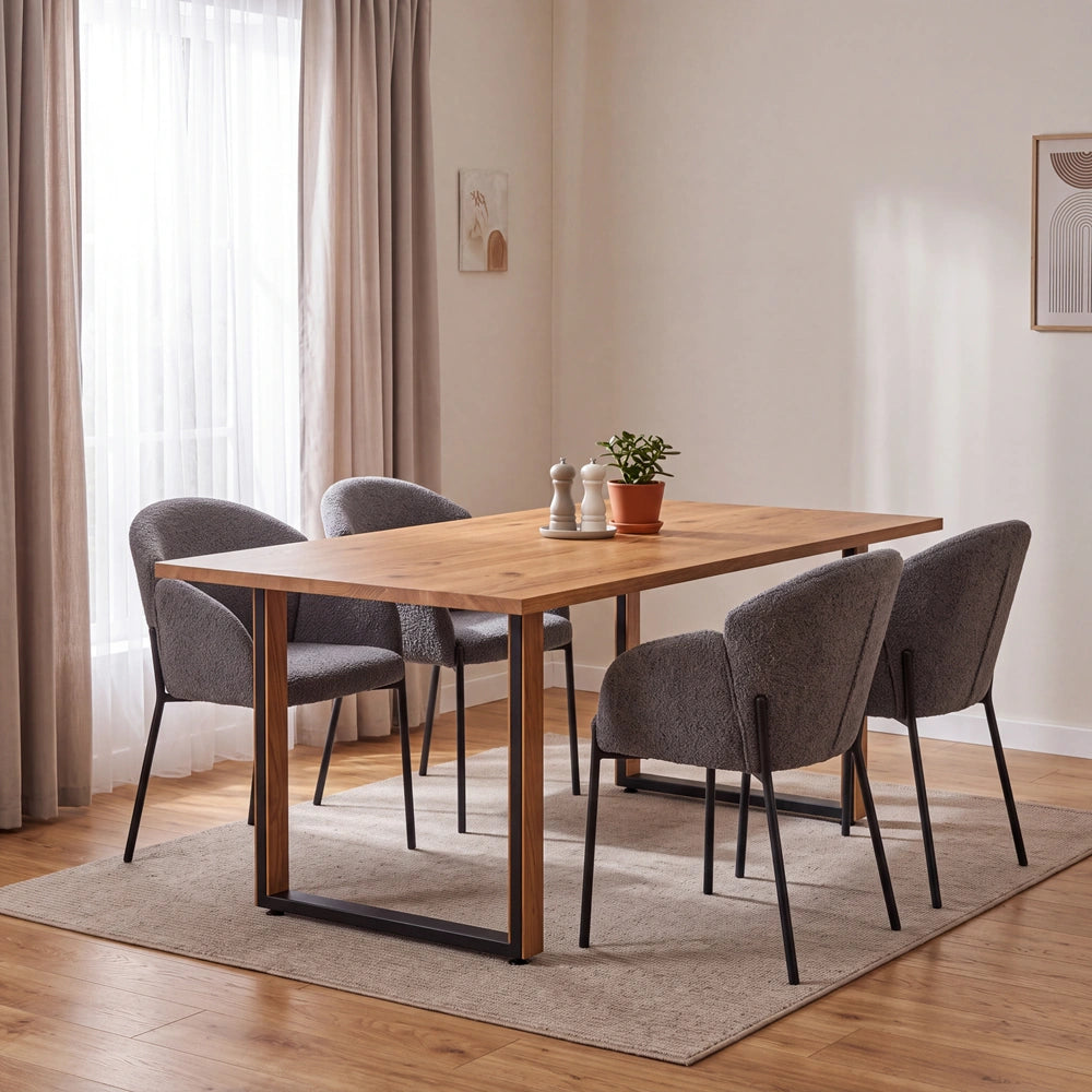 Masa din stejar model clasic - 4 persone -120x70x2,6cm