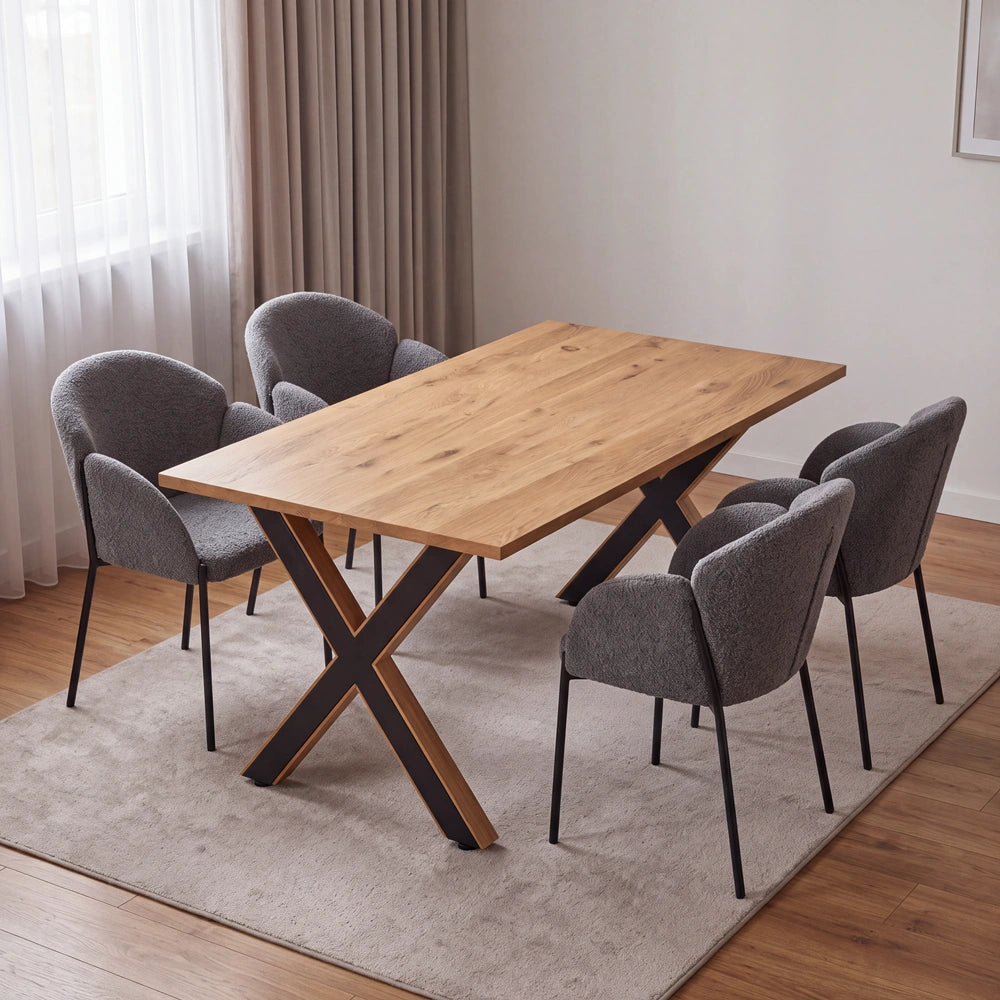 Masa din stejar model clasic - 4 persone -120x70x2,6cm