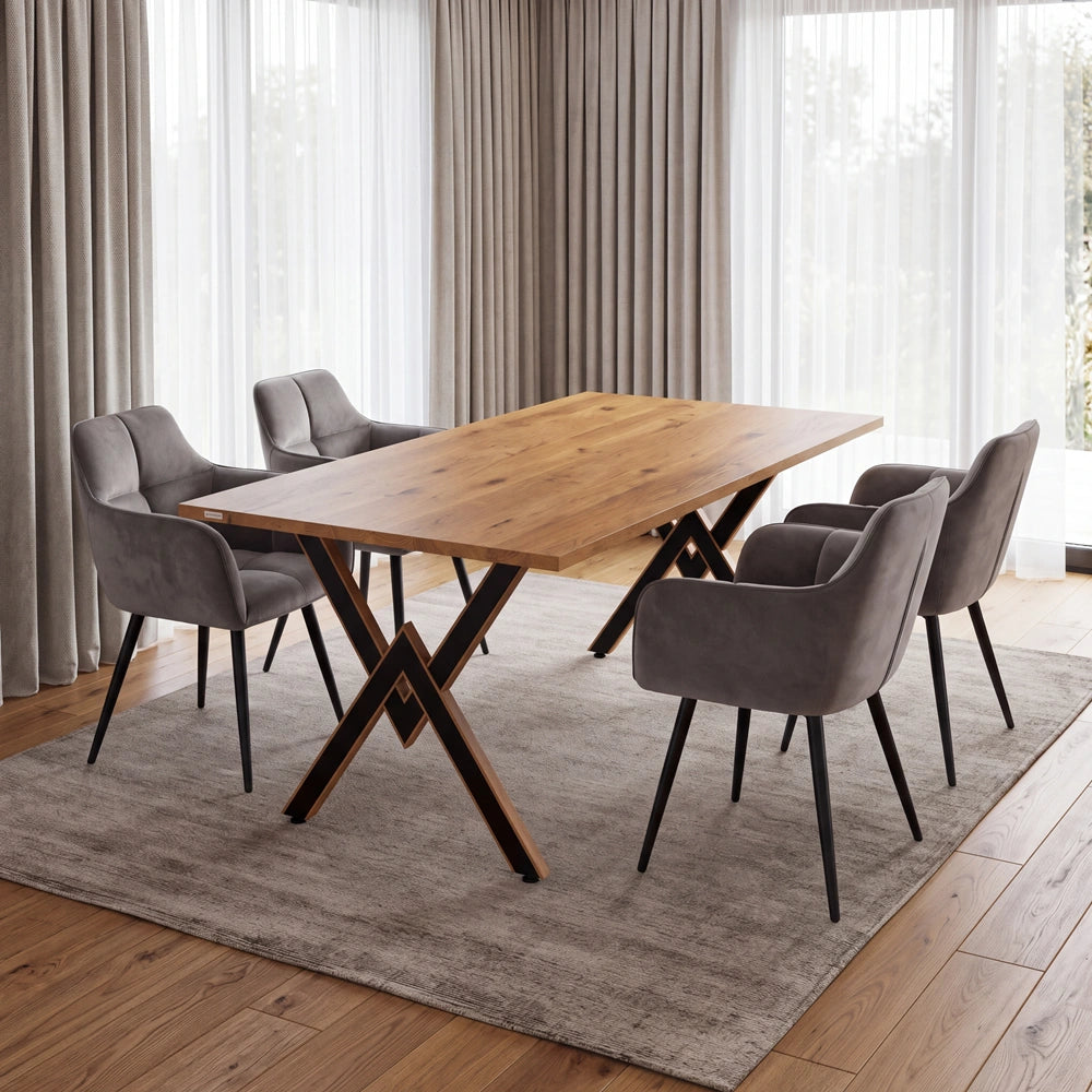 Masa din stejar model clasic - 4 persone -120x70x2,6cm