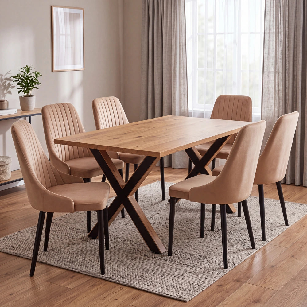 Masa din stejar model clasic - 4 persone -120x70x2,6cm