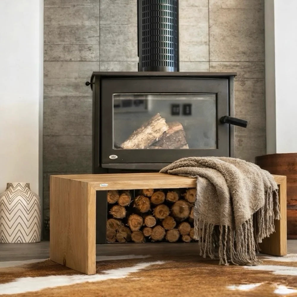 Bancuta din lemn masiv de stejar 120x45x40 cm – margini rustice, finisaj cu ulei natural