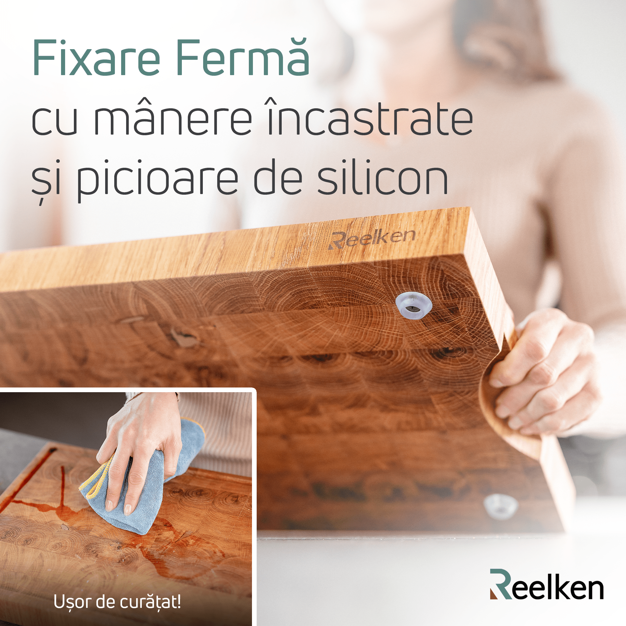 Oak wood chopping board 30x20x2.5 cm