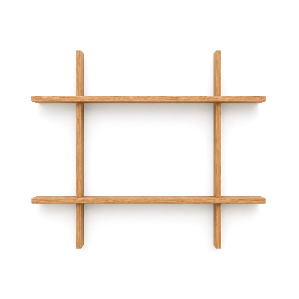 Etajera Matrix din lemn de stejar masiv - 80x70x2 cm