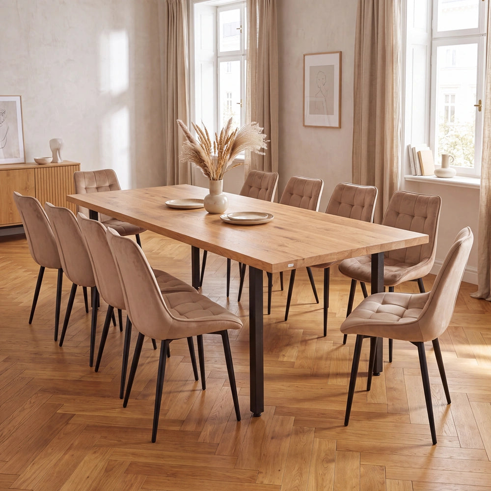 Masa din stejar model clasic - 10 persoane - 220x100x4cm