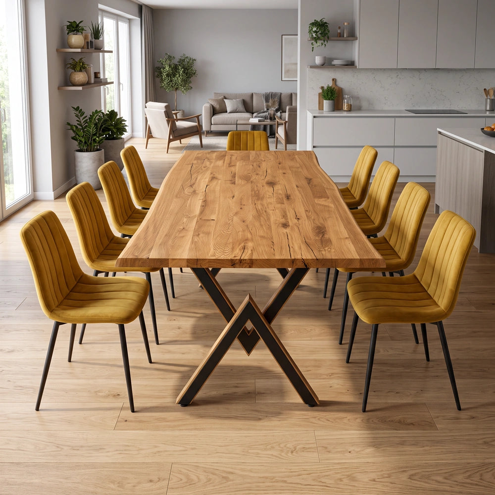 Masa din stejar model rustic - 8 persoane -200x100x4cm