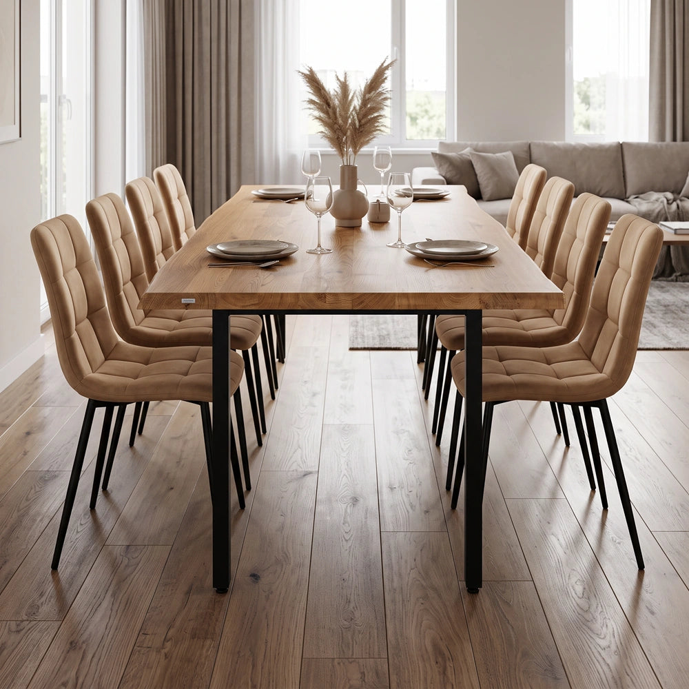 Masa din stejar model rustic - 8 persoane - 200x100x4cm