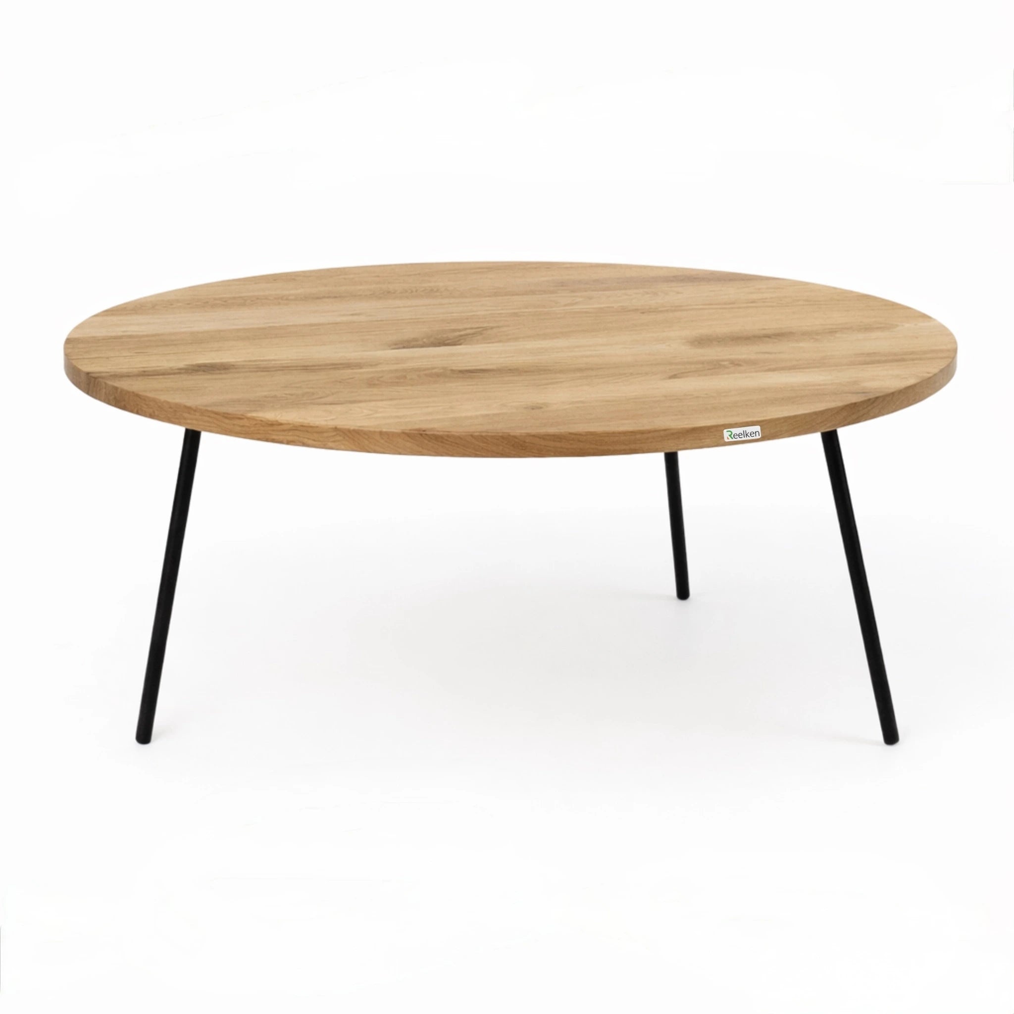 Set 2 Masute Cafea Rotunde Stejar Masiv – 50 cm si 90 cm – Design Modern, Rezistente, Montaj Rapid