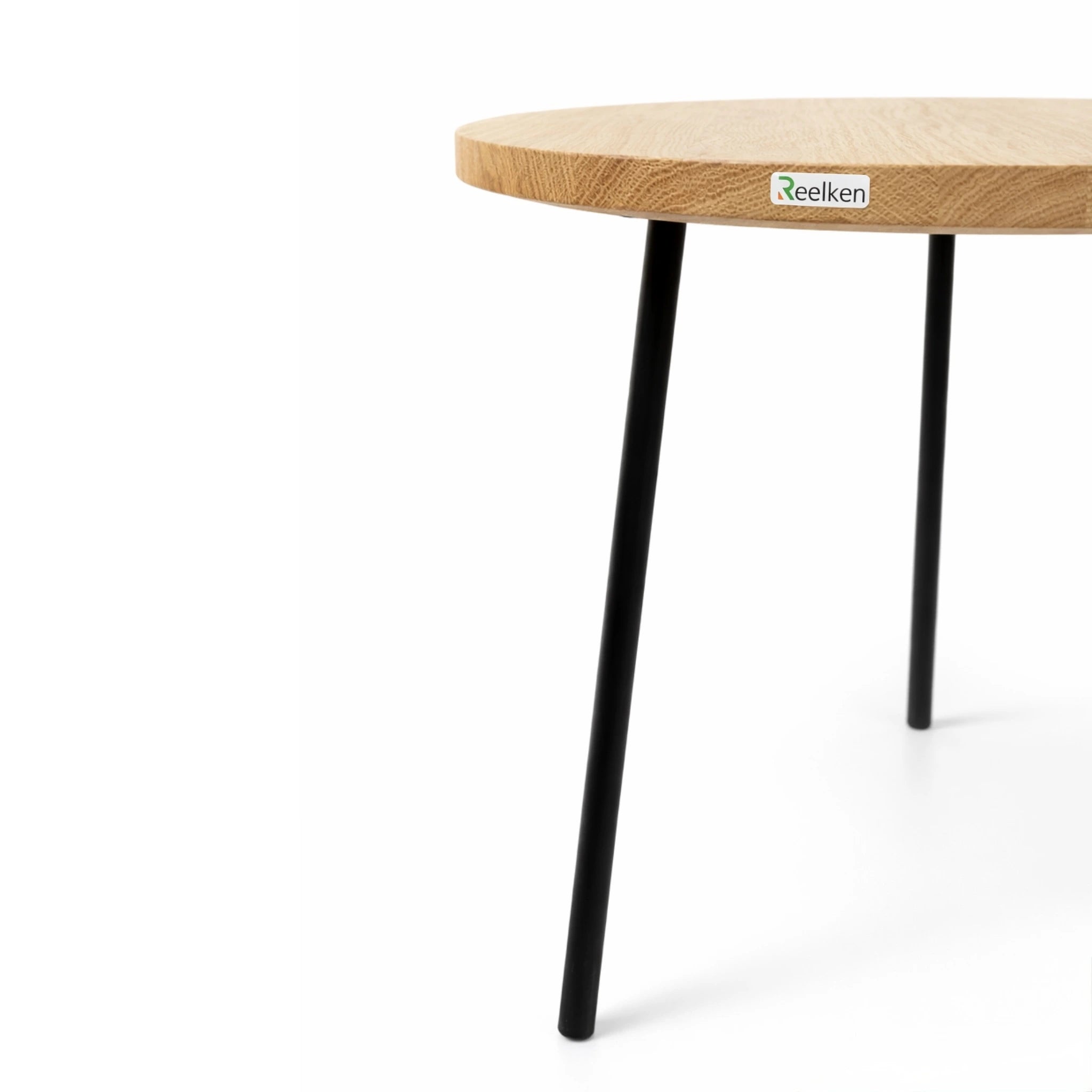 Set 2 Masute Cafea Rotunde Stejar Masiv – 50 cm si 90 cm – Design Modern, Rezistente, Montaj Rapid