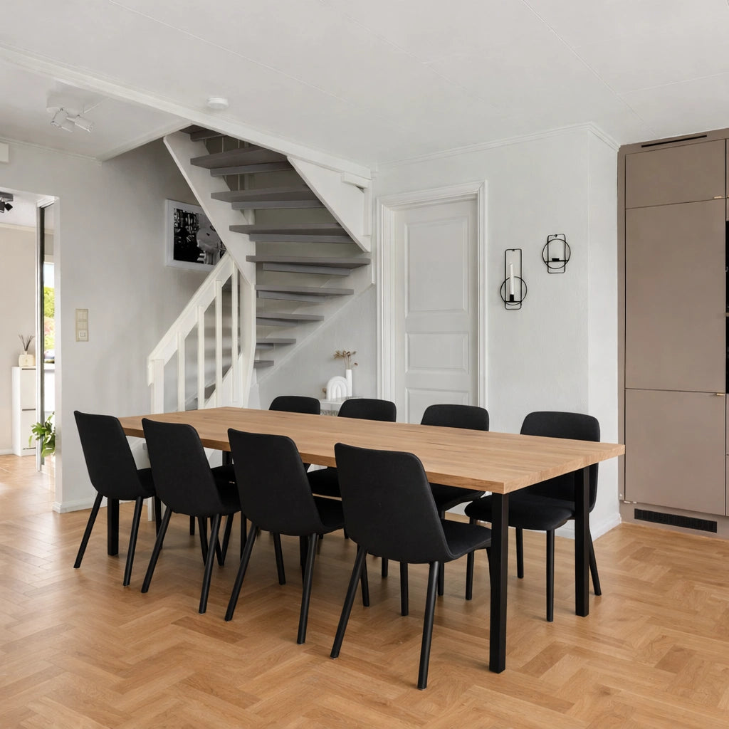 Stół z litego dębu klasyczny 200×100 cm – Stół do jadalni dla 8 osób | Reelken