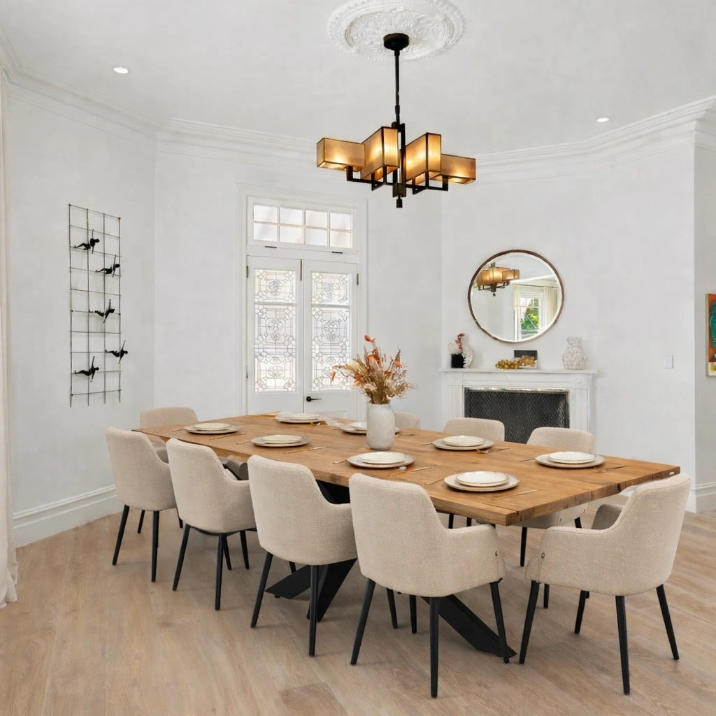 Stół z litego dębu klasyczny 200×100 cm – Stół do jadalni dla 8 osób | Reelken