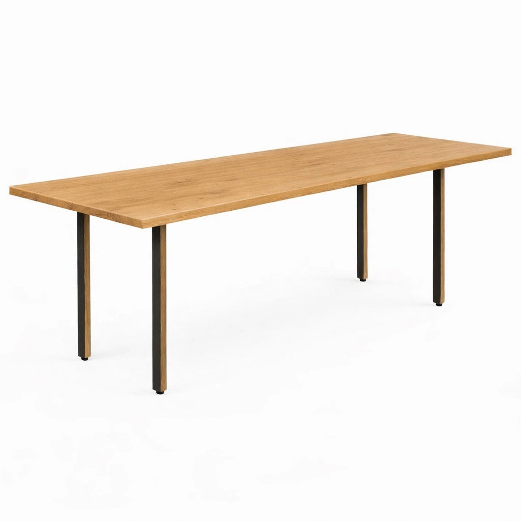 Stół z litego dębu klasyczny 260×100 cm – Stół do jadalni dla 12 osób | Reelken