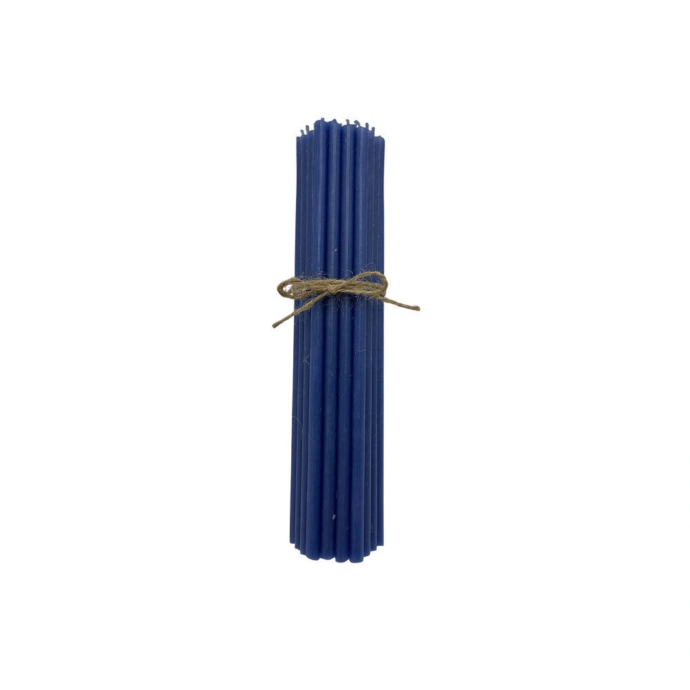 Lumanari decorative din ceara naturala albastra Nr. 100 – set 50 bucati