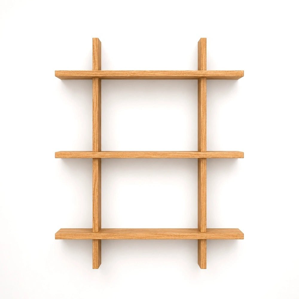 Etajera matrix din lemn de stejar masiv - 80x106x2 cm - Reelken