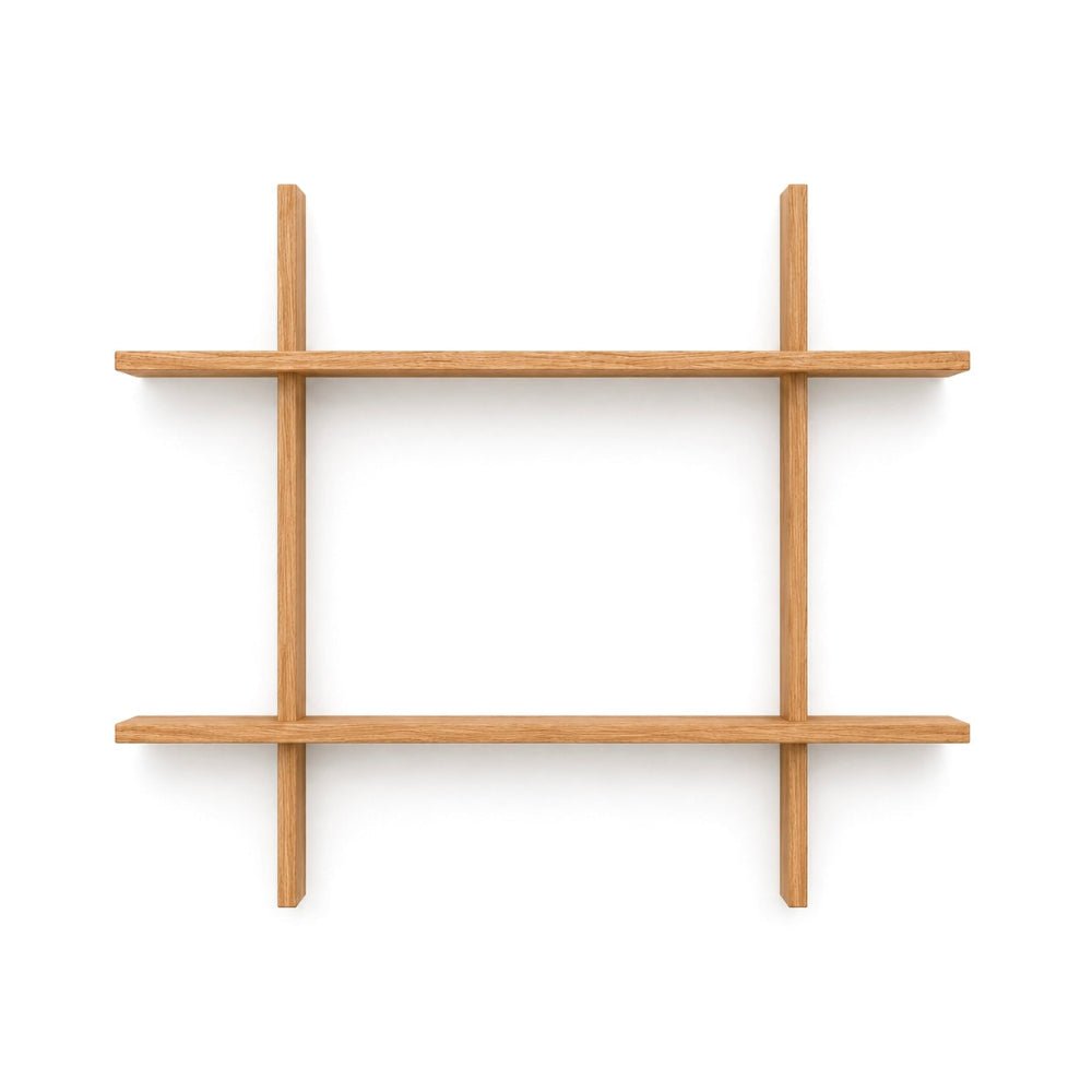 Etajera Matrix din lemn de stejar masiv - 80x70x2 cm - Reelken