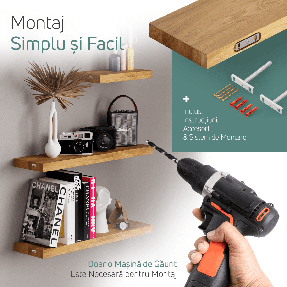 Etajera personalizata margini drepte - Reelken
