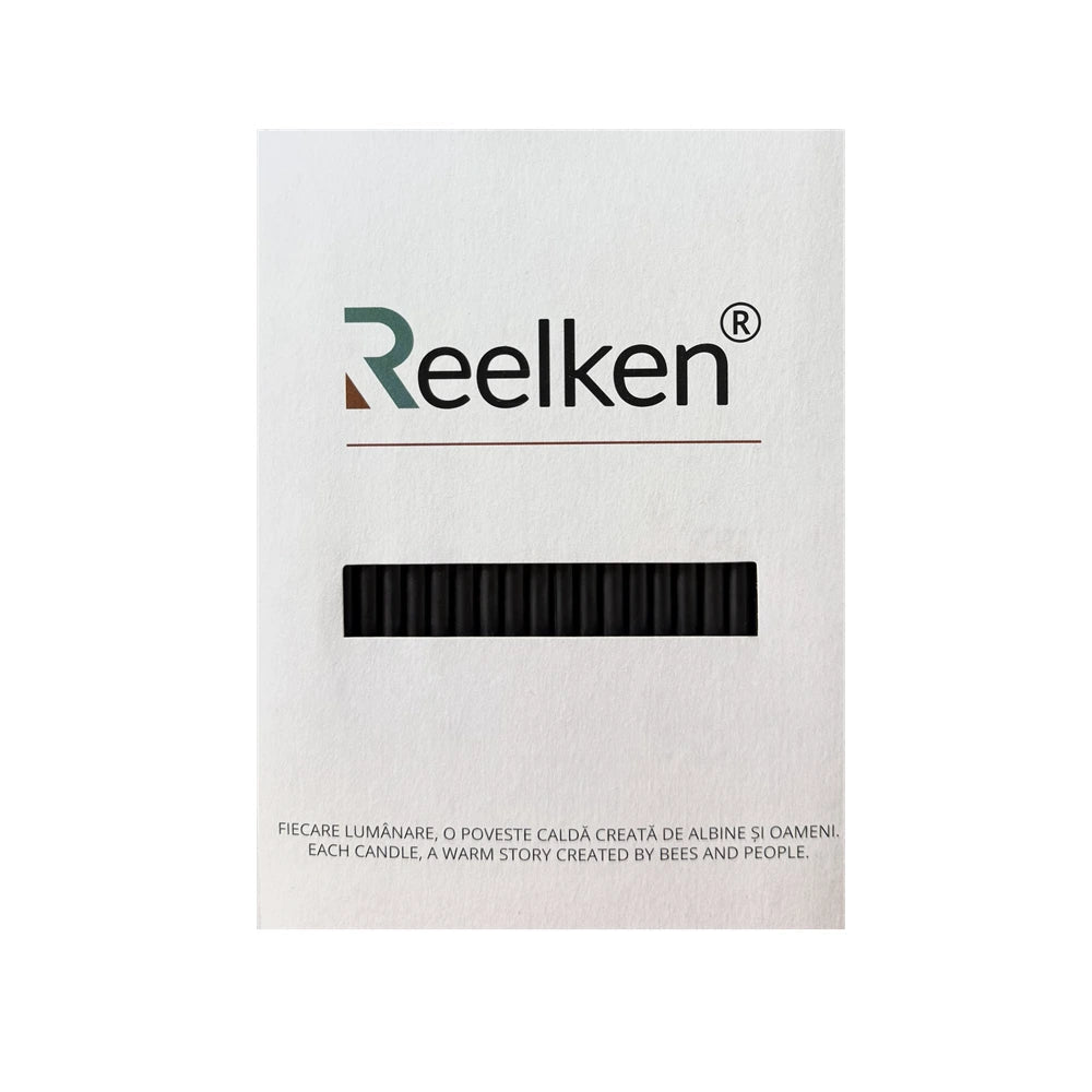 Lumanari decorative din ceara naturala culoare negru Nr. 140 – set 50 bucati - Reelken