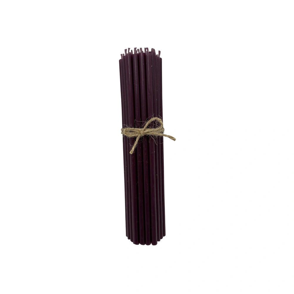 Lumanari decorative din ceara naturala violet Nr. 100 – set 50 bucati - Reelken