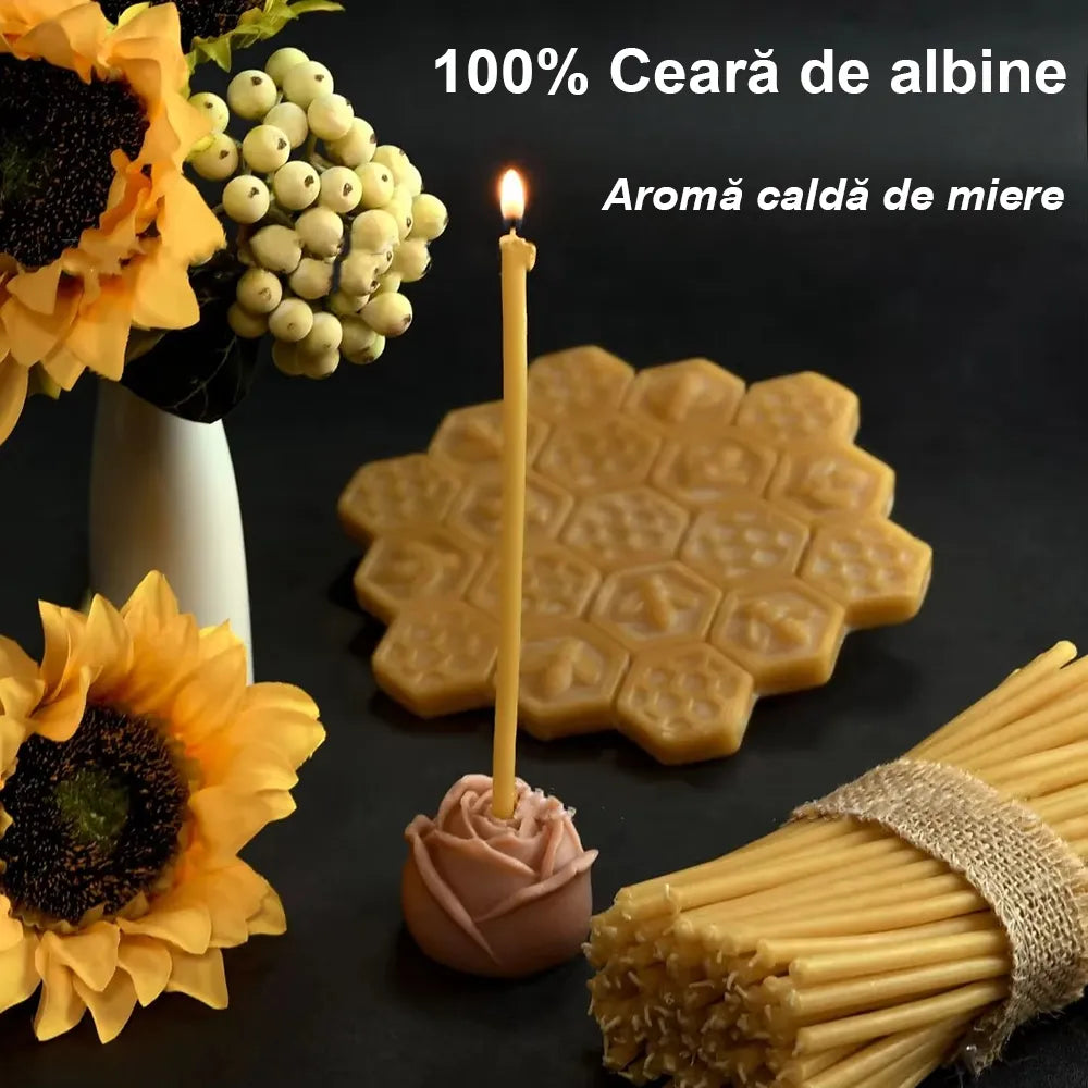 Lumanari din Ceara Naturala de Albine - 200x8mm