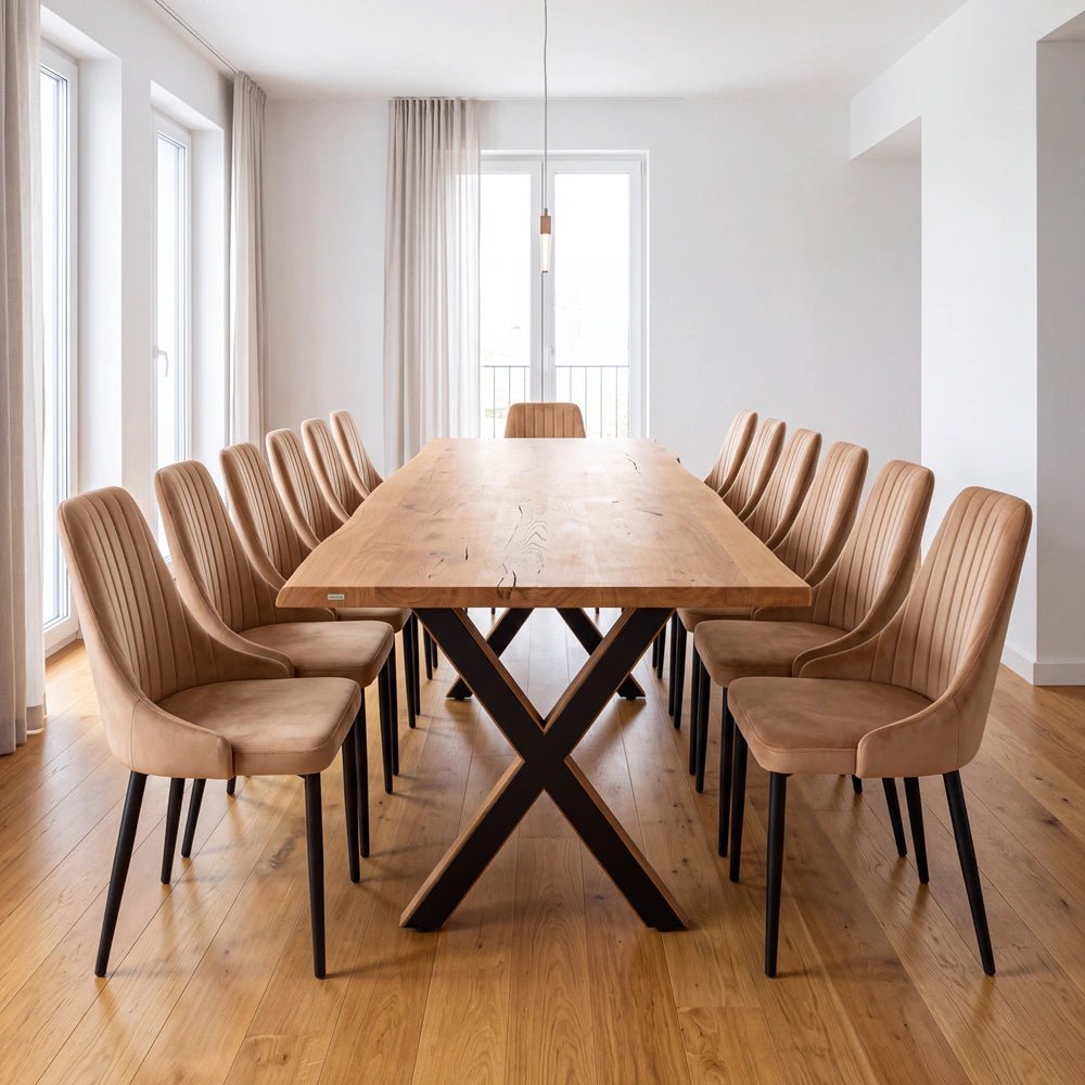 Masa din stejar masiv model rustic - 14 persoane -300x100x4cm - Reelken