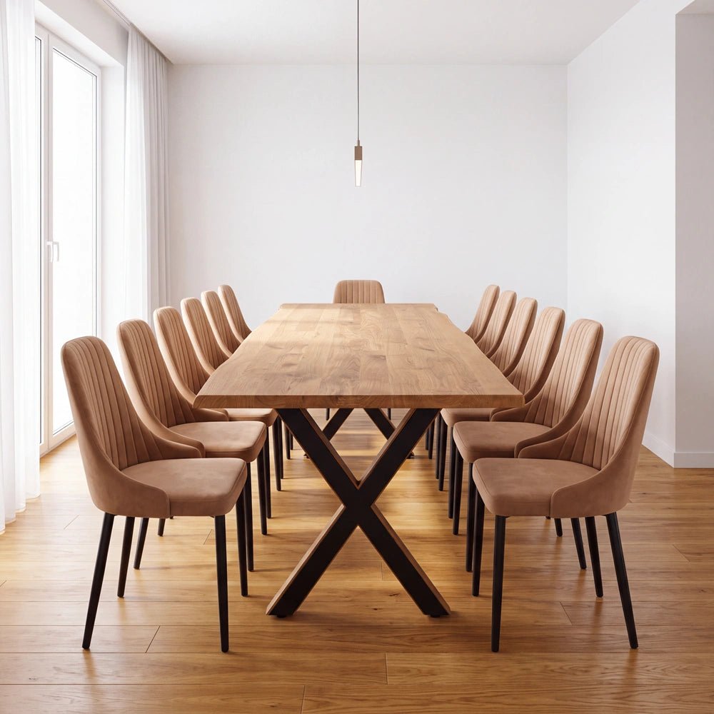 Masa din stejar masiv model rustic - 14 persoane -300x100x4cm - Reelken