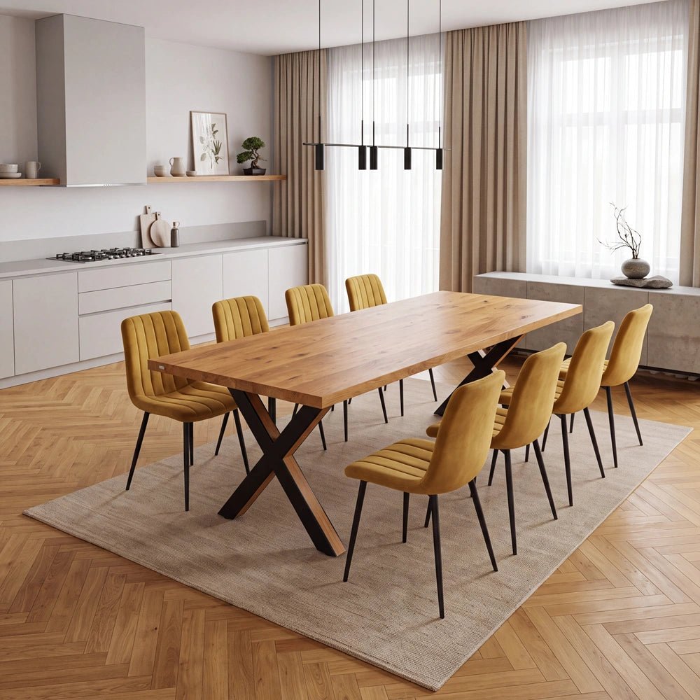 Masa din stejar model clasic - 10 persoane -220x100x4cm - Reelken