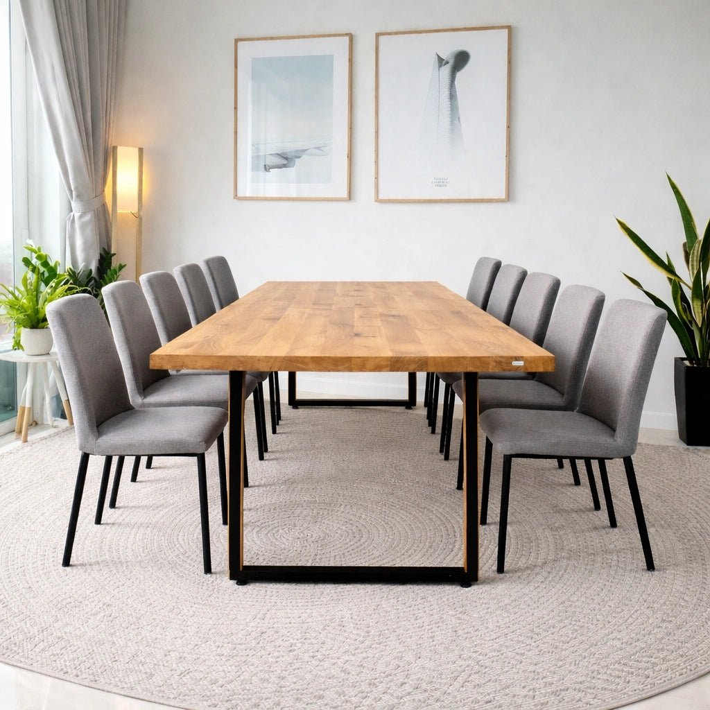 Masa din stejar model clasic - 10 persoane -220x100x4cm - Reelken