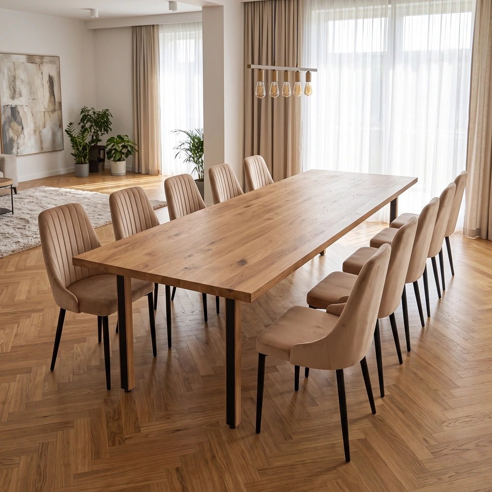 Masa din stejar model clasic - 10 persoane -240x100x4cm - Reelken