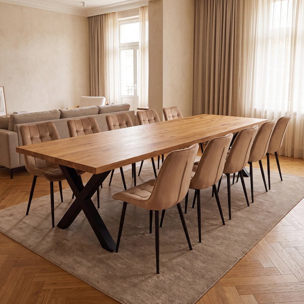 Masa din stejar model clasic - 10 persoane -240x100x4cm - Reelken
