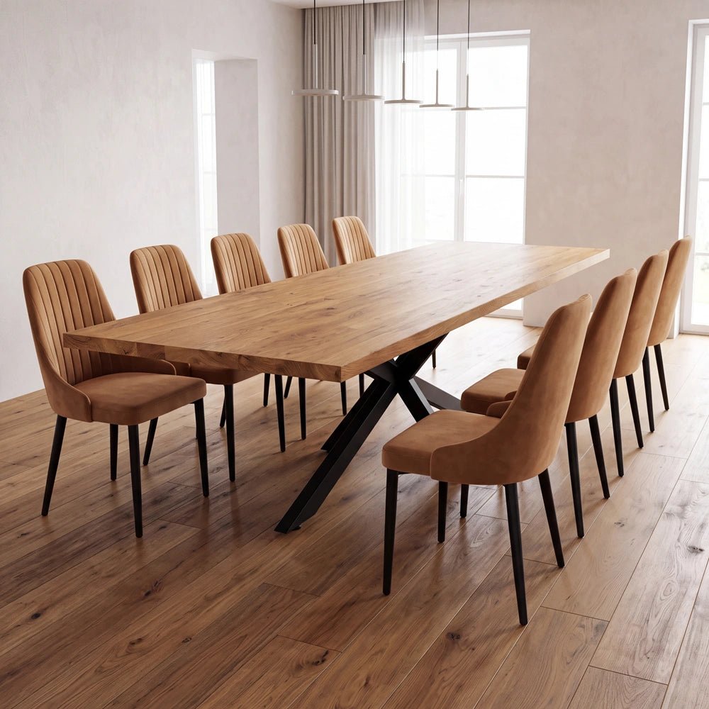 Masa din stejar model clasic - 10 persoane -240x100x4cm - Reelken