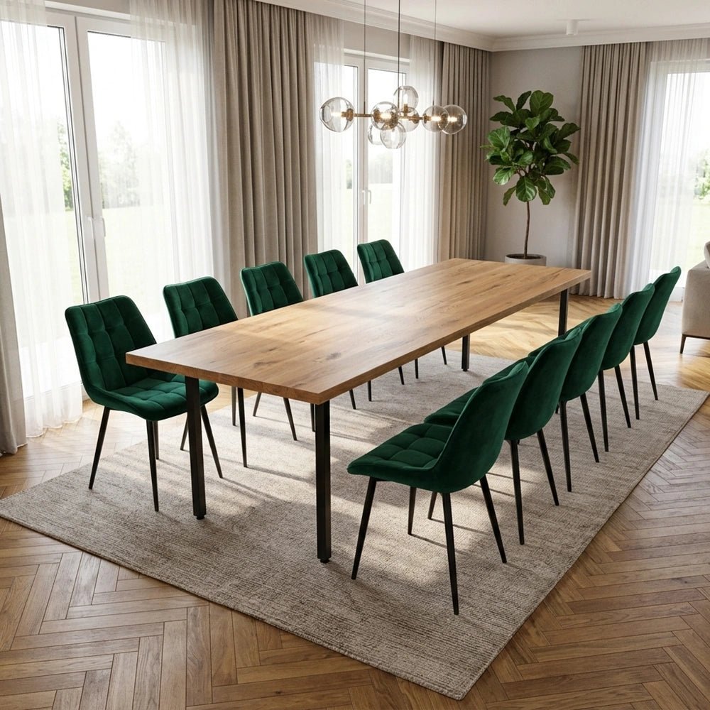 Masa din stejar model clasic - 10 persoane -240x100x4cm - Reelken