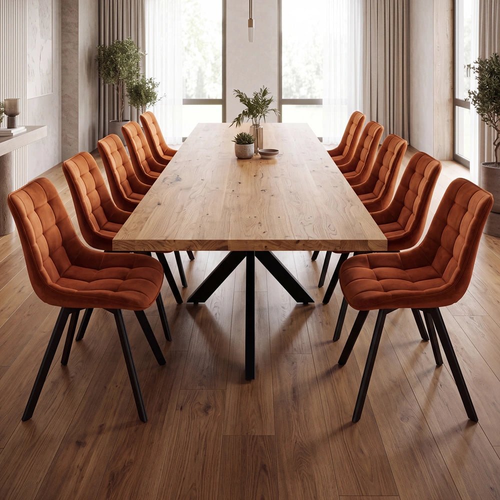 Masa din stejar model clasic - 10 persoane -240x100x4cm - Reelken
