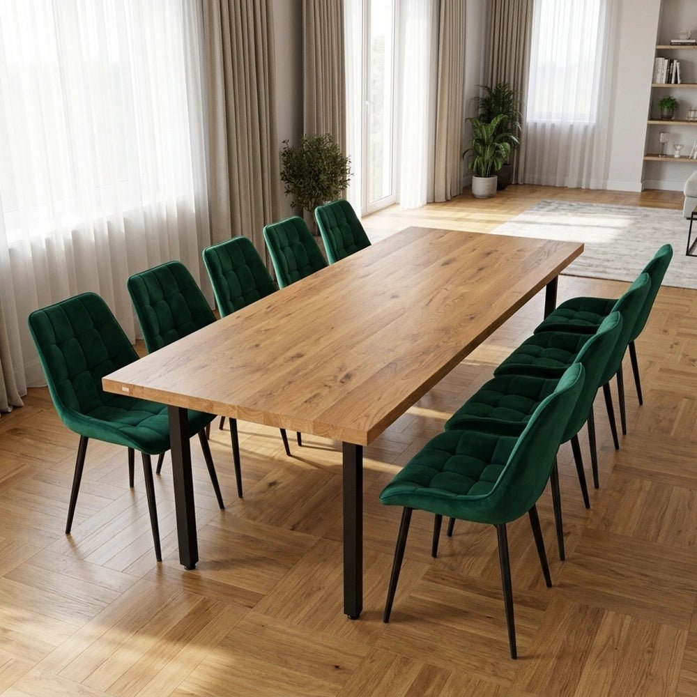 Masa din stejar model clasic - 10 persoane -240x100x4cm - Reelken