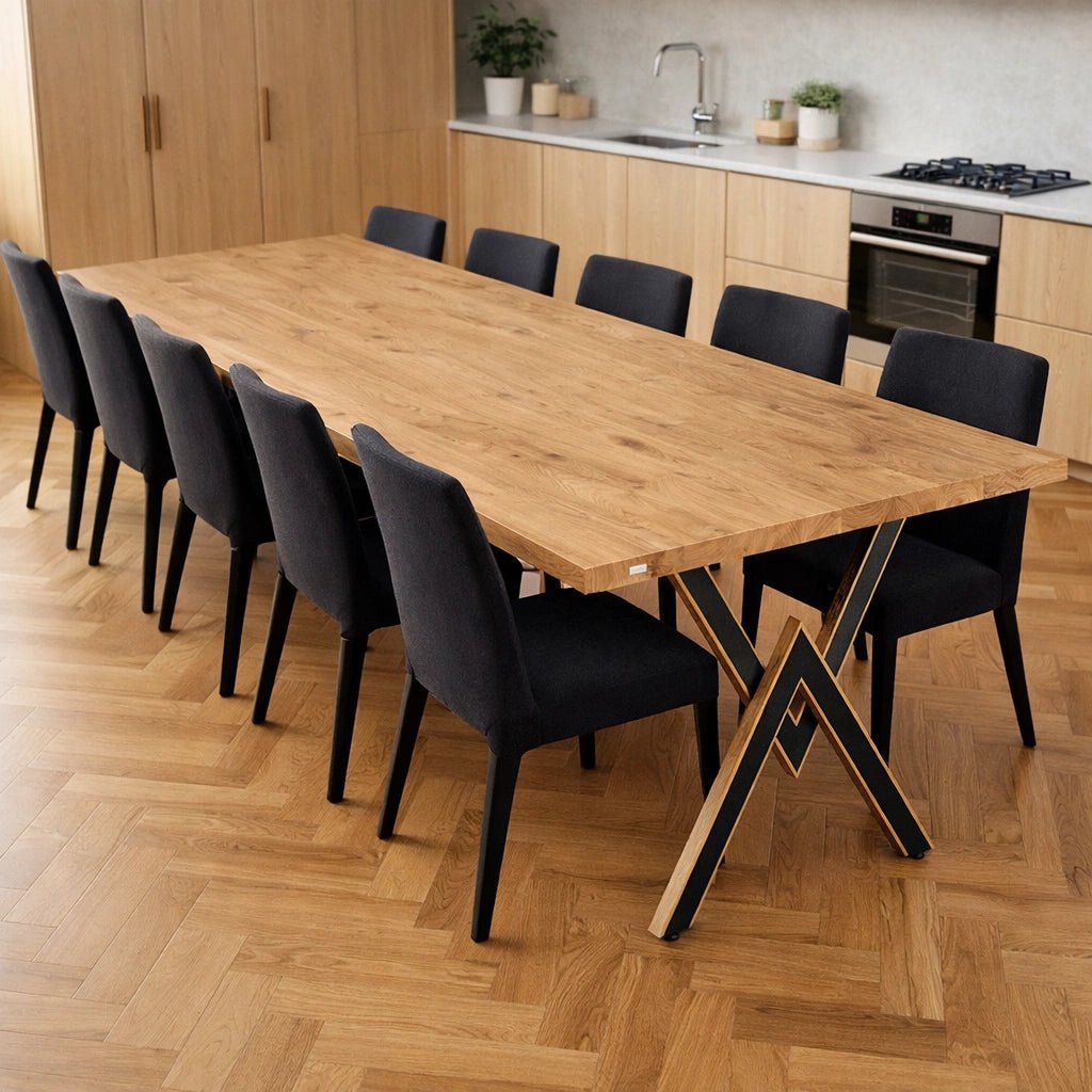 Masa din stejar model clasic - 10 persoane -240x100x4cm - Reelken