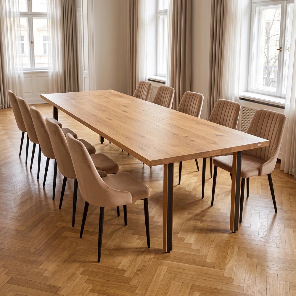 Masa din stejar model clasic - 10 persoane -240x100x4cm - Reelken