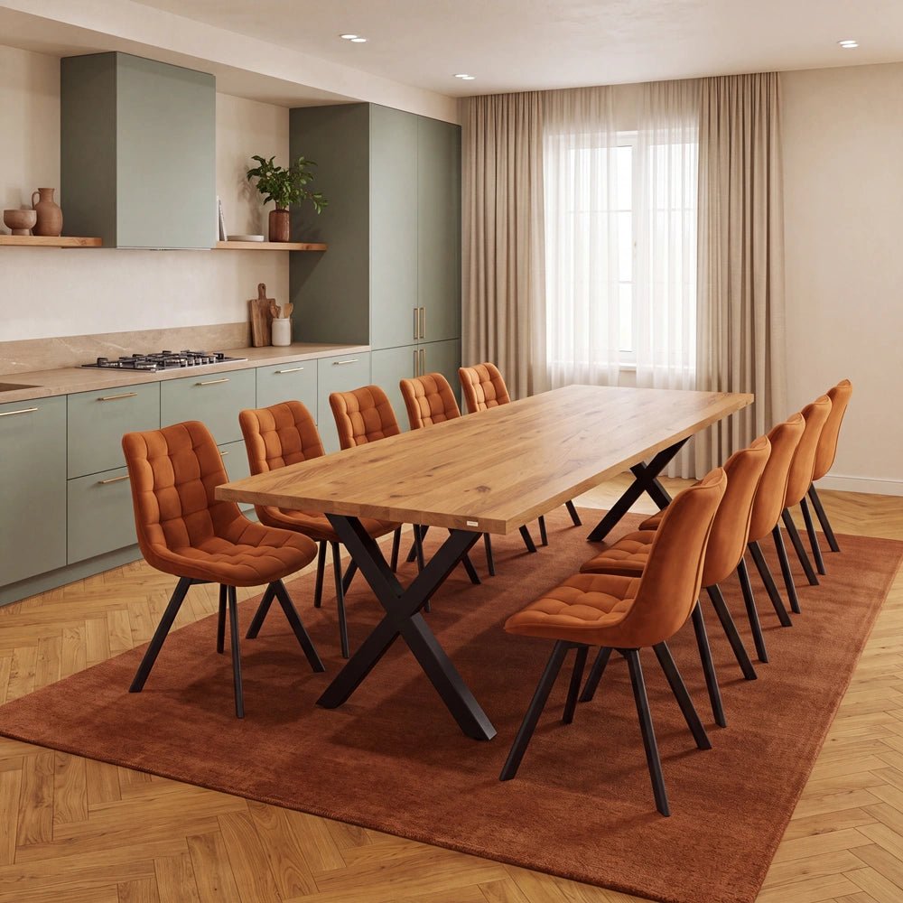 Masa din stejar model clasic - 10 persoane -240x100x4cm - Reelken