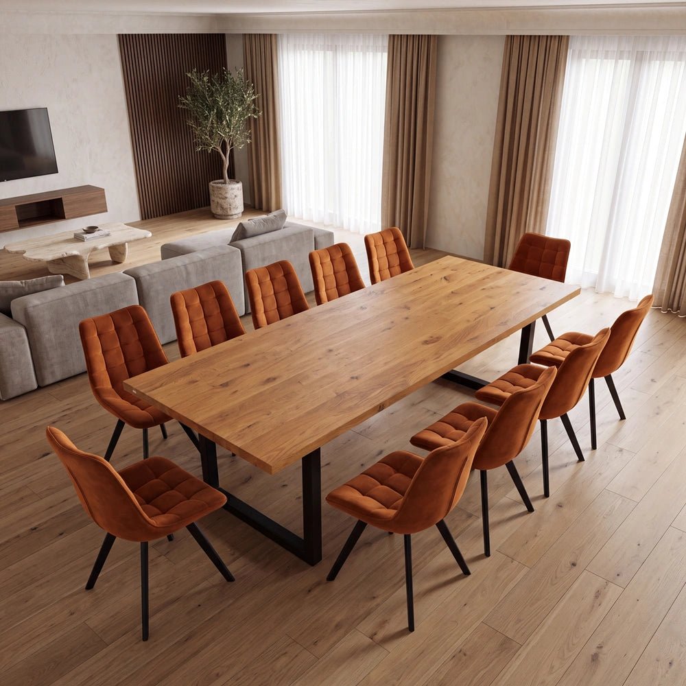 Masa din stejar model clasic - 10 persoane -240x100x4cm - Reelken
