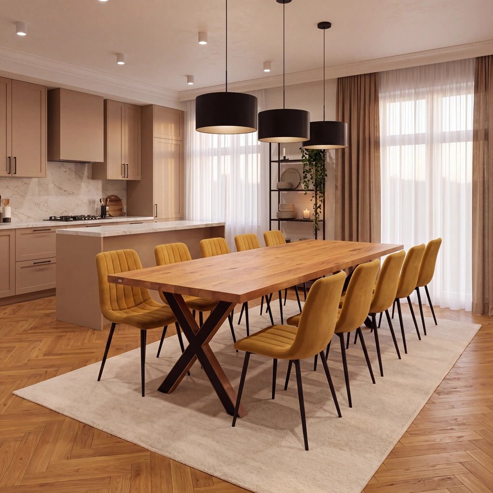 Masa din stejar model clasic - 10 persoane -240x100x4cm - Reelken