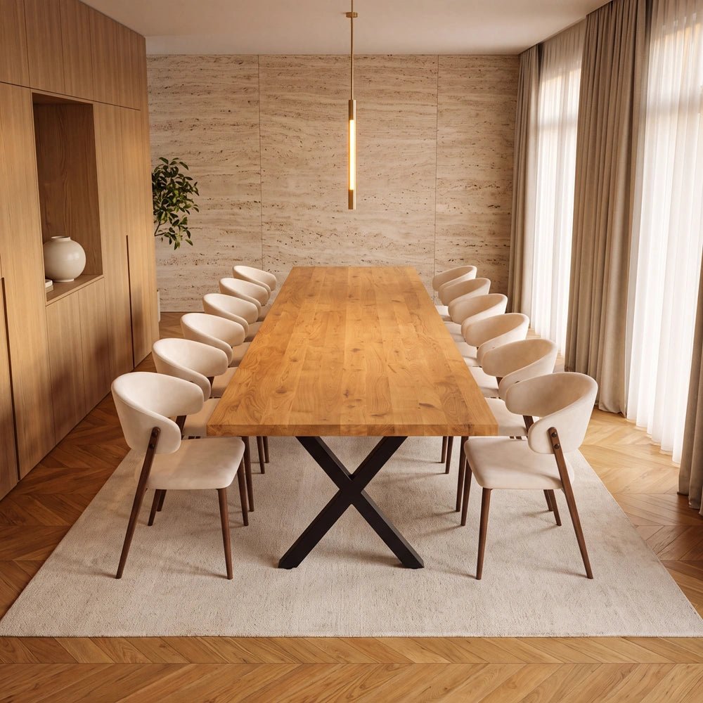 Masa din stejar model clasic - 12 persoane -260x100x4cm - Reelken